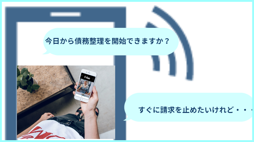 今日から債務整理可能のイメージ