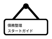 債務整理スタートガイド｜あなたは完済できるタイプですか？の札の画像